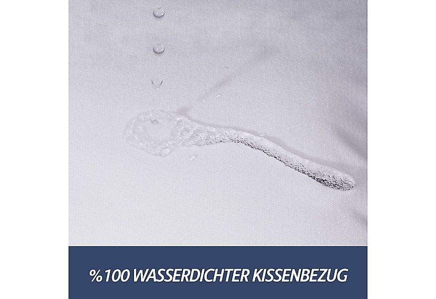 Komfortec Kissenbezüge Wasserdichter Kissenbezug Set, Hypoallergen Kopfkiss günstig online kaufen