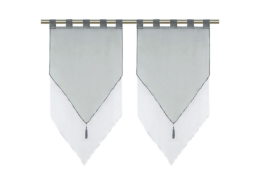 Delien Scheibengardine Lydia (2 St), Schlaufen, mit Quaste Panneaux günstig online kaufen