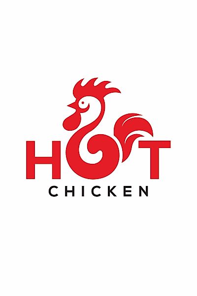 queence Wanddekoobjekt "HOT CHICKEN", Stahlschild, Blechschild, Spruch, Wit günstig online kaufen