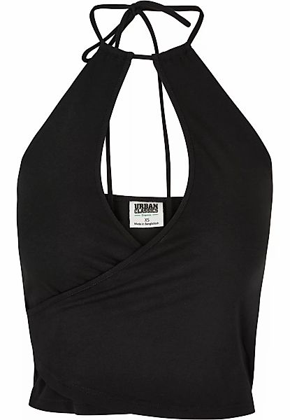 URBAN CLASSICS Muskelshirt "Urban Classics Damen Ladies Short Wraped Neckho günstig online kaufen