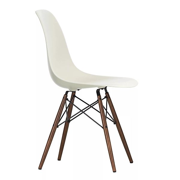 Vitra - Eames Plastic Side Chair DSW Gestell Ahorn dunkel - kieselstein/Sit günstig online kaufen