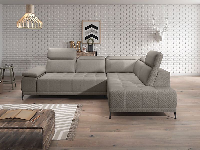 WERK2 Ecksofa "Focus-L, elektrisch erweiterbare Sitztiefe um ca. 30 cm, L-F günstig online kaufen