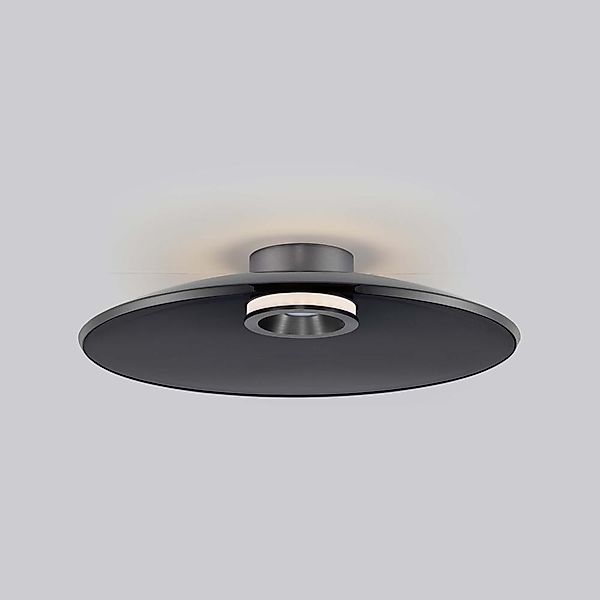 LED Deckenleuchte Esti in Schwarz und Nickel 33W 1721lm günstig online kaufen