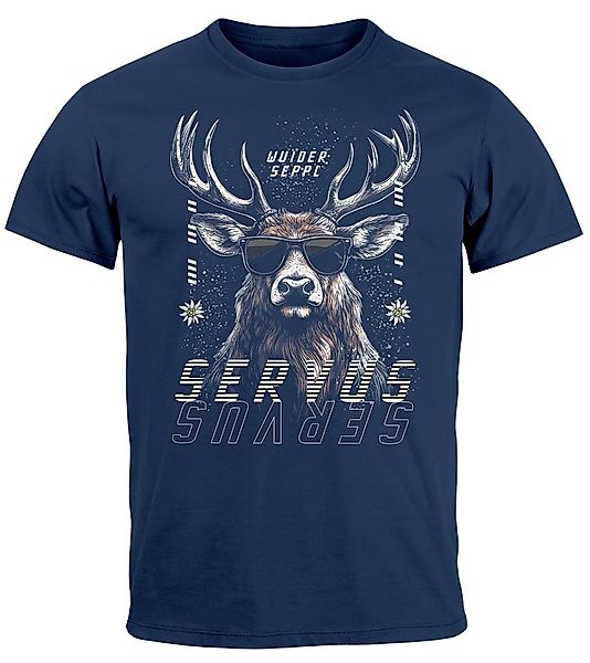 Neverless Print-Shirt Herren T-Shirt Servus Hirsch günstig online kaufen