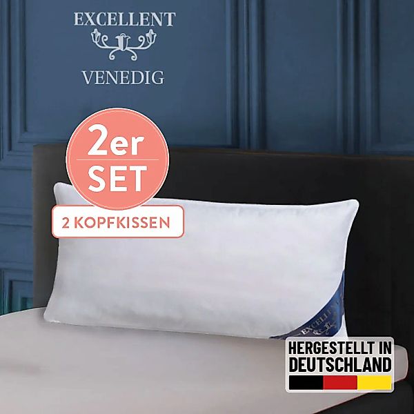 Excellent 3-Kammer-Kopfkissen "Venedig" Füllung: weisseneueDaunenundFedernK günstig online kaufen