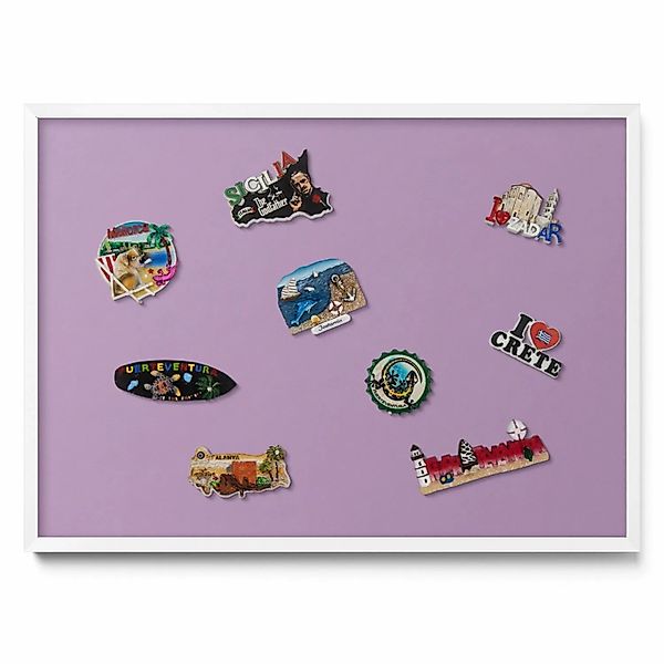 Tulup Magnettafel Magnettafel Metall mit Rahmen Pastellviolett 70x50 cm Rei günstig online kaufen