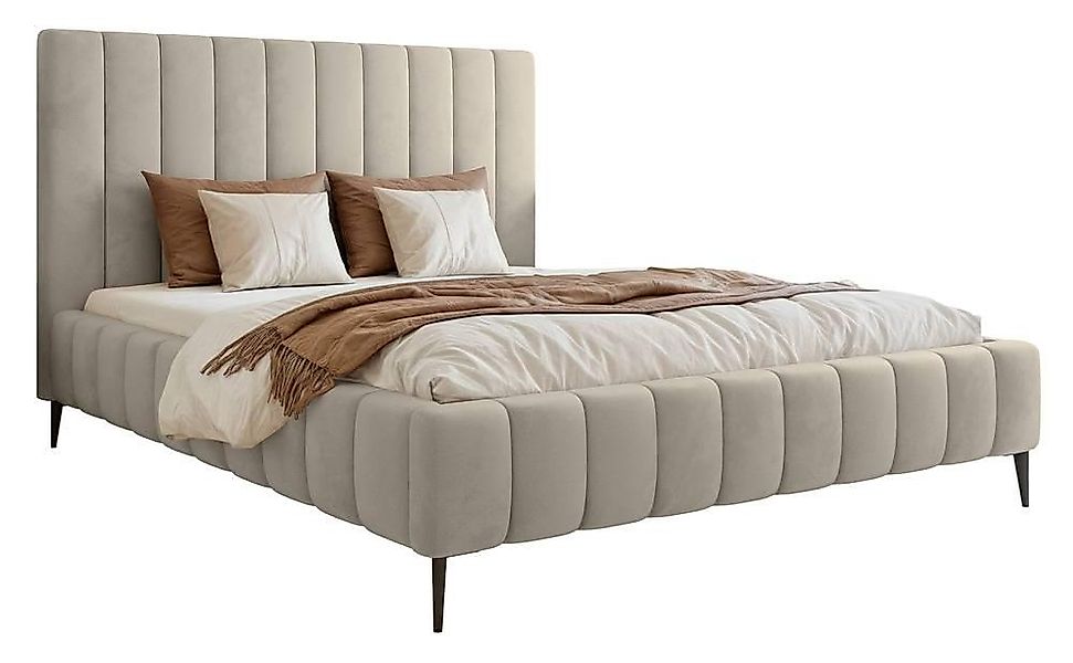 NADUVI Collection | Bettgestell Flores Samt 180x200 mit Staufach günstig online kaufen