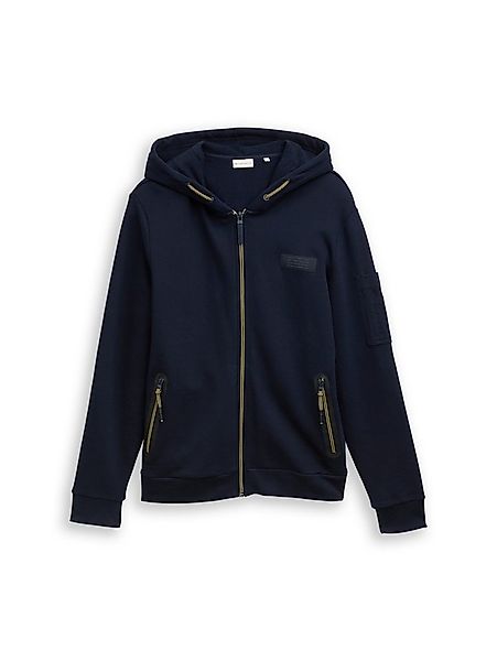 TOM TAILOR Sweatshirt detailed hoodie sweatjacket günstig online kaufen