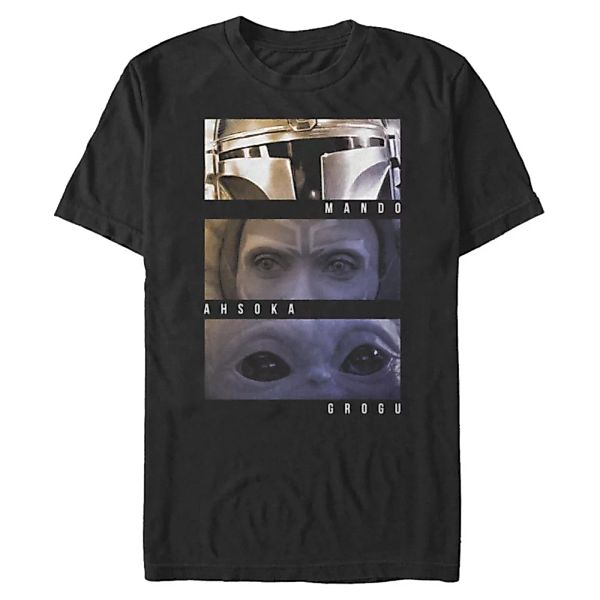 Star Wars - The Mandalorian - Gruppe Character Eyes - Männer T-Shirt günstig online kaufen
