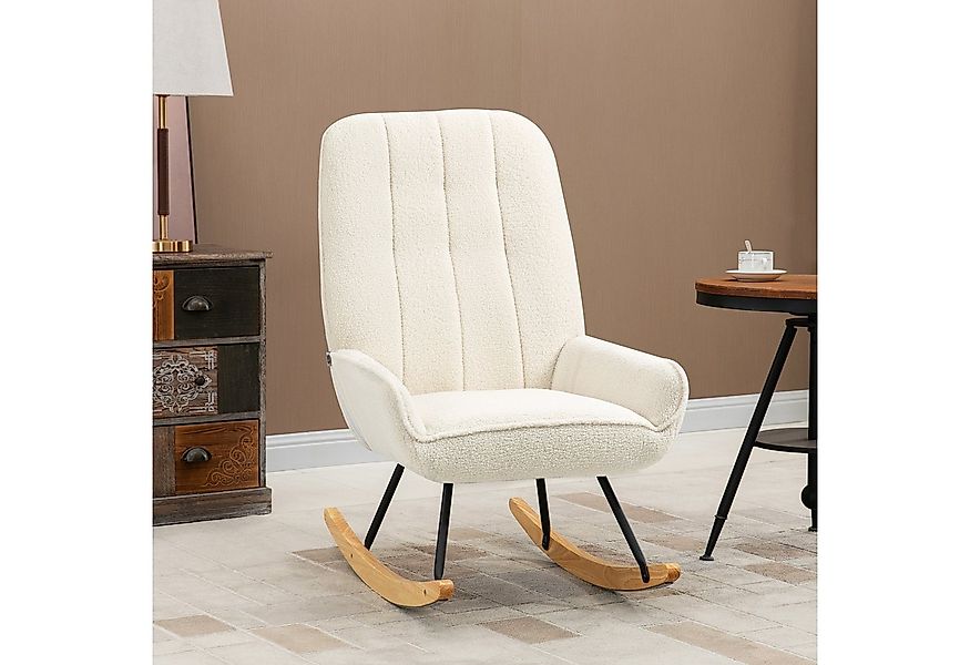 HOMCOM Schaukelstuhl mit Sherpa-Vlies Relaxstuhl, Wohnzimmersessel (Schauke günstig online kaufen