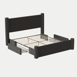 LVHOM Polsterbett 140x200cm/160x200cm Bettgestell, Doppelbett/Straumbett/Fu günstig online kaufen