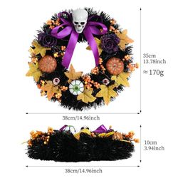 CLTYQ Dekoobjekt Halloween Kranz, Halloween Künstliche, günstig online kaufen