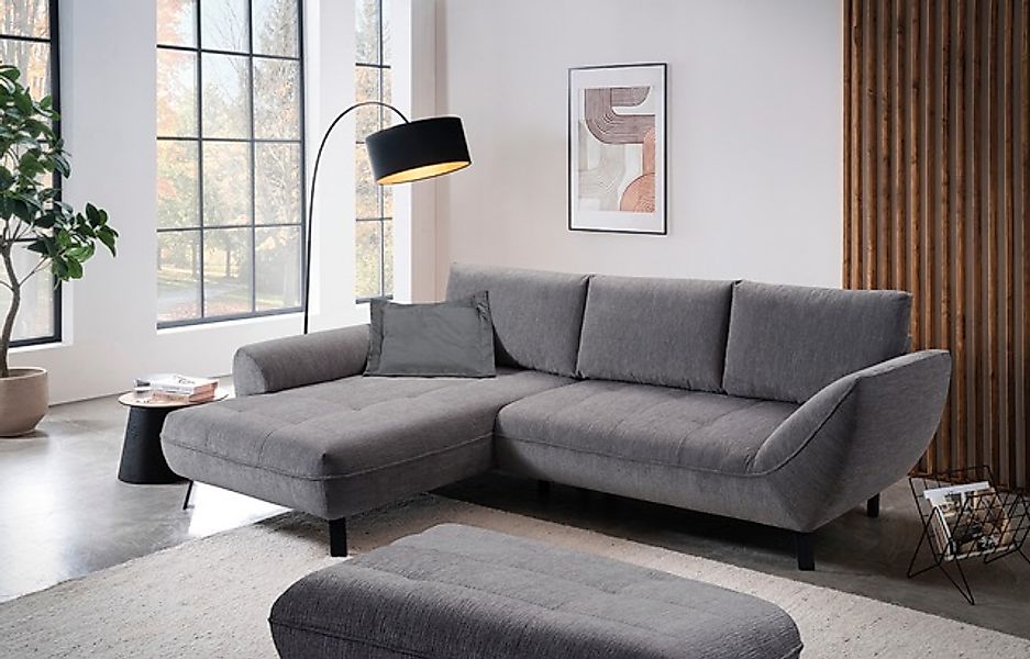 exxpo - sofa fashion Ecksofa »Bellini, Materialmix oder komplett Struktur, günstig online kaufen