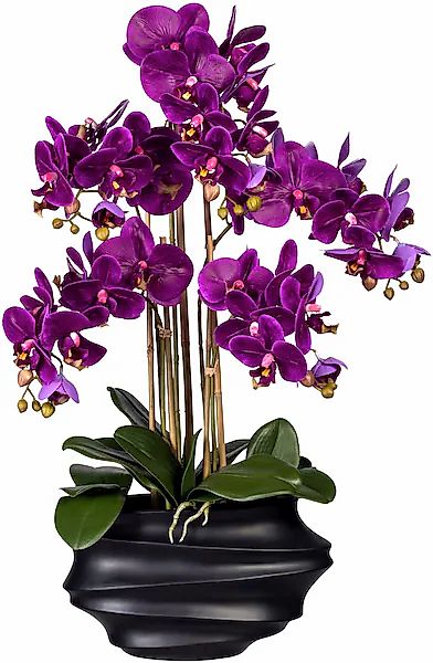 Creativ green Kunstorchidee "Phalaenopsis" in Design-Kunststoffvase günstig online kaufen