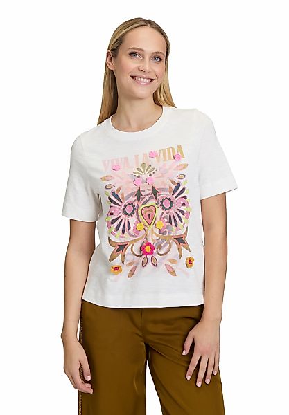 Cartoon Kurzarmshirt "Damen mit Rundhalsausschnitt", 1 Stk. Pailletten günstig online kaufen