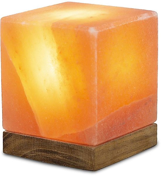 HIMALAYA SALT DREAMS Salzkristall-Tischlampe Kubus, Leuchtmittel günstig online kaufen