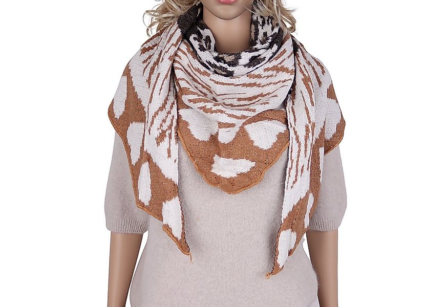 MIRROSI Dreieckstuch kuschliger und warmer Dreiecksschal ca.190x80 cm, Leo günstig online kaufen