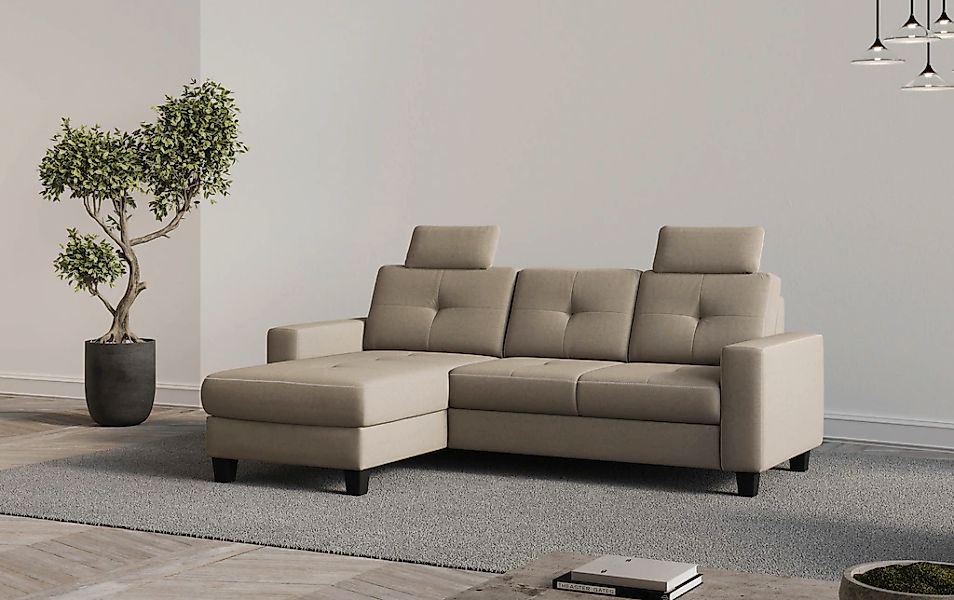 Places of Style Ecksofa "Varese L-Form", wahlweise mit Bettfunktion und Bet günstig online kaufen