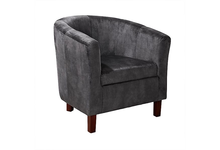 riess-ambiente Loungesessel HEMINGWAY dunkelgrau / braun (Einzelartikel, 1- günstig online kaufen