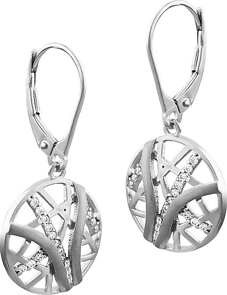 SilberDream Paar Ohrhänger SilberDream weiß Scheibe Ohrringe Silber (Ohrhän günstig online kaufen
