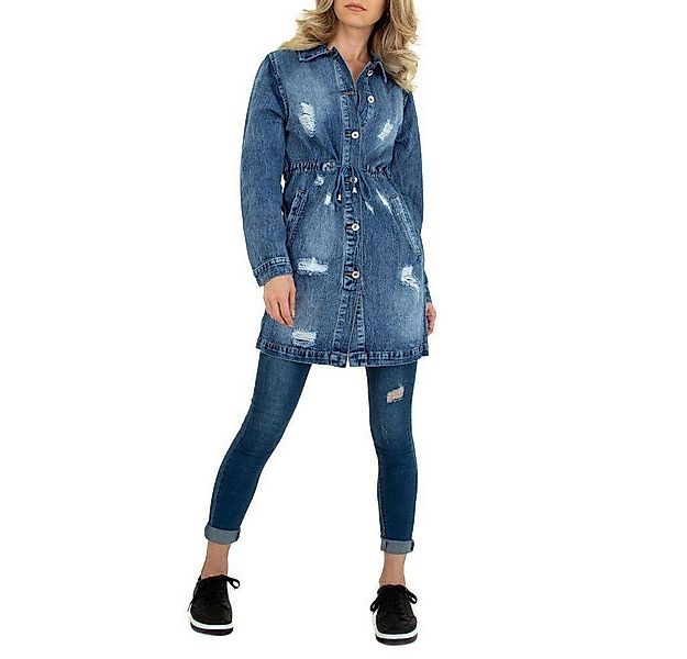 Ital-Design Hemdbluse Damen Freizeit (77187384) Jeansstoff Hemdbluse in Bla günstig online kaufen