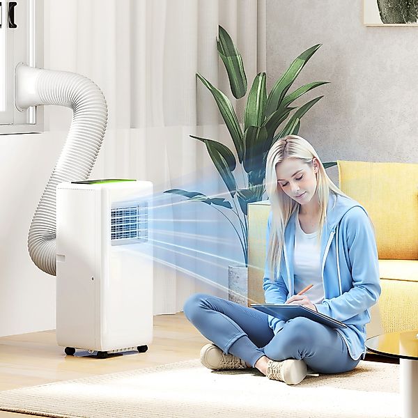HOMCOM Mobile Klimaanlage 3-in-1 Klimagerät mit Kühlung, Luftentfeuchter, V günstig online kaufen