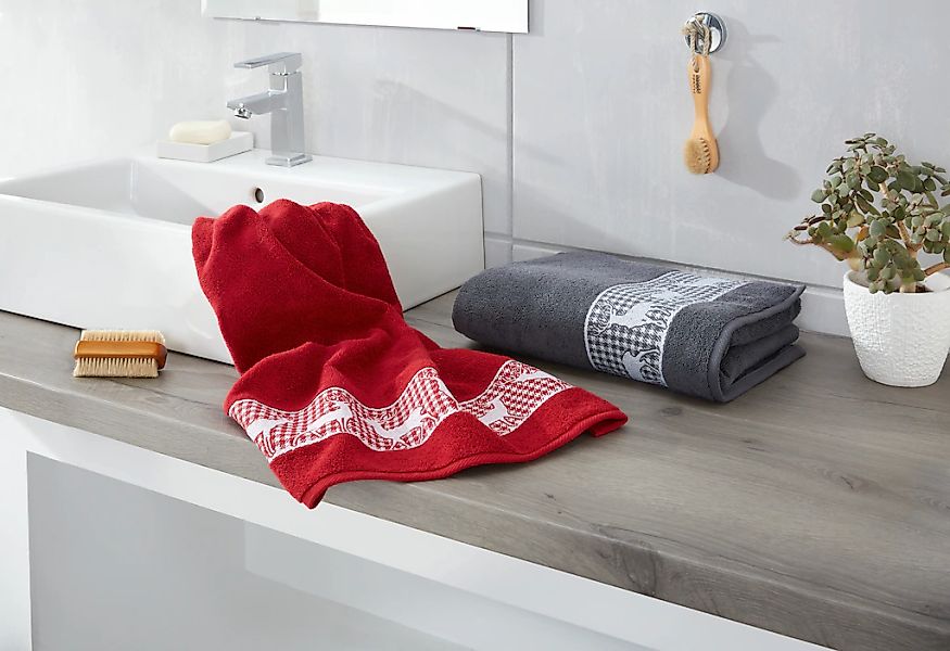 Dyckhoff Handtuch Set »Hirschparade«, Set, 3 tlg., Frottier, Made in German günstig online kaufen