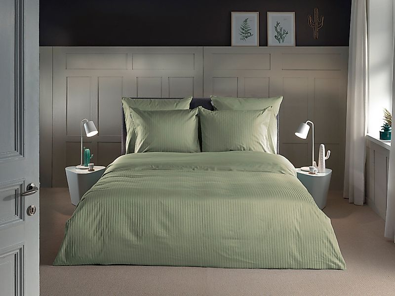 Heckett & Lane Bettwäsche »Banda« 2 Stk. tlg. hochwertiges Mako-Satin, Stre günstig online kaufen