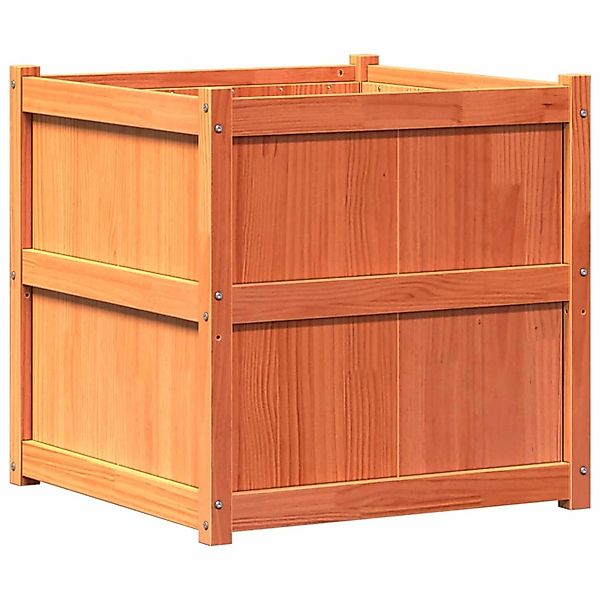 vidaXL Pflanzkübel Wachsbraun 70x70x70 cm Massivholz Kiefer 837436 günstig online kaufen