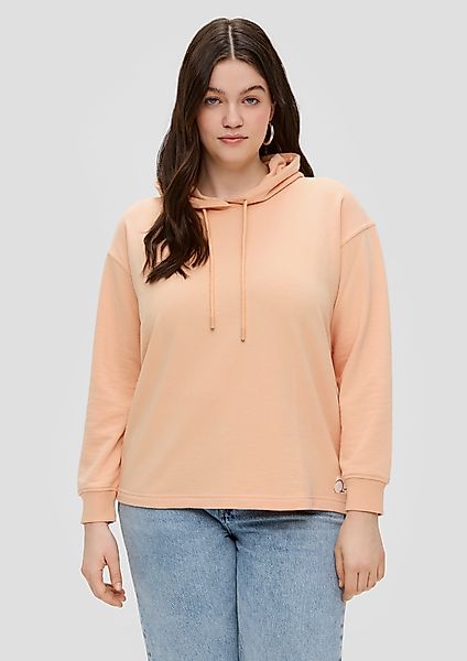 QS Sweatshirt Kapuzensweatshirt mit überschnittener Schulter günstig online kaufen