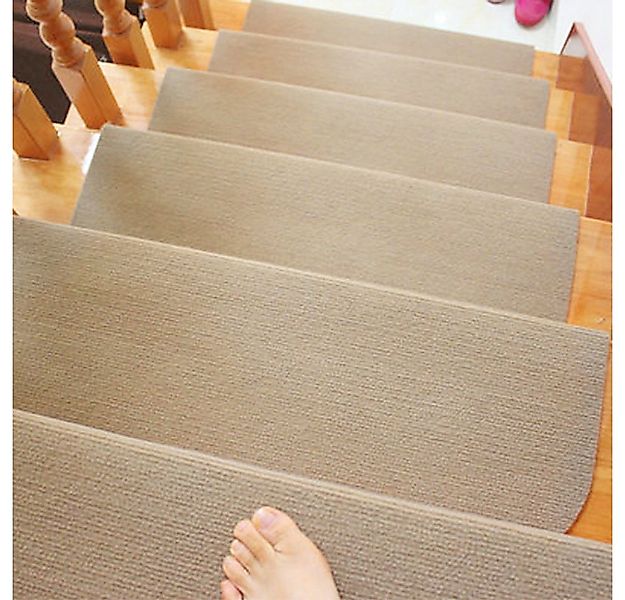 JEOBEST Stufenmatte Selbstklebend Treppenschutz, 15 Stück Halbrund, 65 x 21 günstig online kaufen