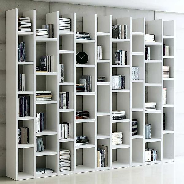 Bücherregal in Hochglanz Weiß 270 cm günstig online kaufen