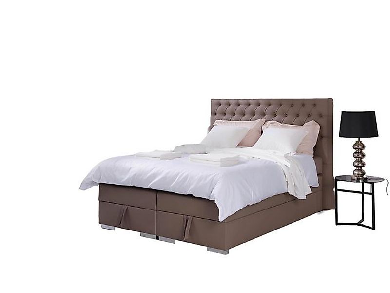 Xlmoebel Bett Neues Chesterfield Doppelbett mit Komplett-Boxspringbett, Mat günstig online kaufen