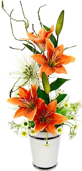 Kunstpflanze Arrangement Lilien in Topf Lilien, günstig online kaufen