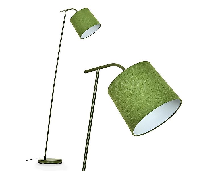 hofstein Stehlampe Stehlampe aus Metall/Stoff in Grün/Weiß, ohne Leuchtmitt günstig online kaufen