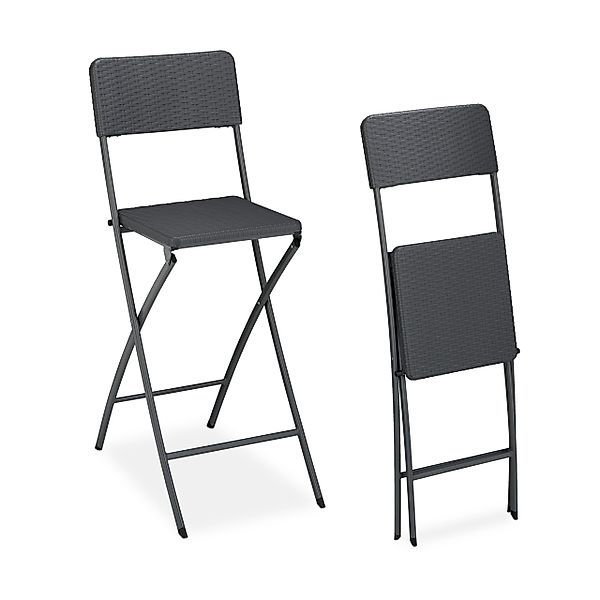 relaxdays Barhocker 2er Set Barhocker Rattan günstig online kaufen