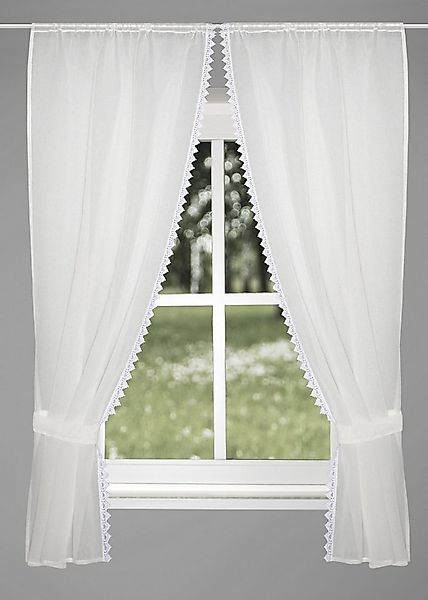 HOME WOHNIDEEN Gardine NISHAY (1 St), Stangendurchzug, halbtransparent, 4tl günstig online kaufen