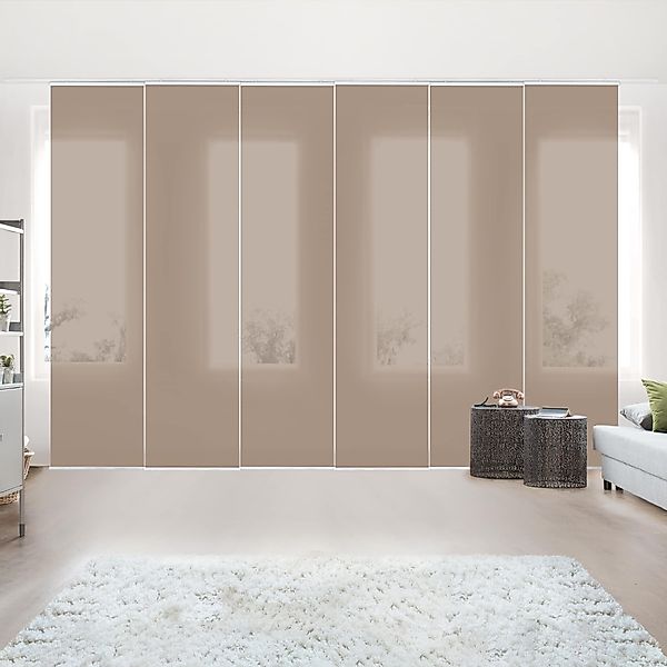 Bilderdepot24 Schiebegardine modern Flächenvorhang blickdicht Mocca, günstig online kaufen
