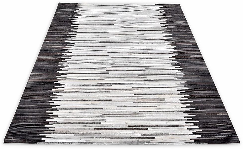 THEKO Fellteppich "Kobe-Streifen" rechteckig 3 mm Höhe Patchwork, handgenäh günstig online kaufen