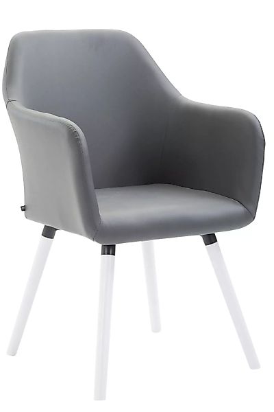 Stuhl Picard V2 Kunstleder weiß (eiche) grau günstig online kaufen