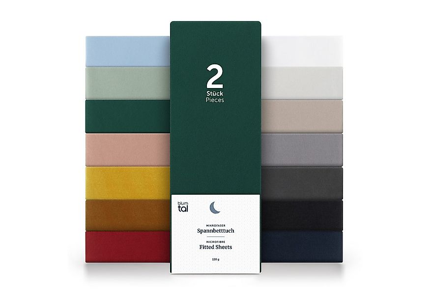 Blumtal Spannbettlaken Premium Microfaser - Oekotex zertifiziertes Bettlake günstig online kaufen