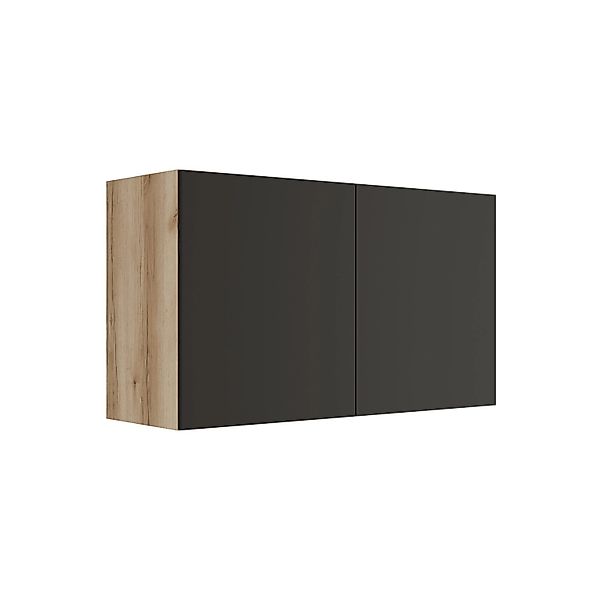 Optifit Küchen-Oberschrank 100 x 57,6 x 34,6 cm Noah420 Anthrazit Wildeiche günstig online kaufen
