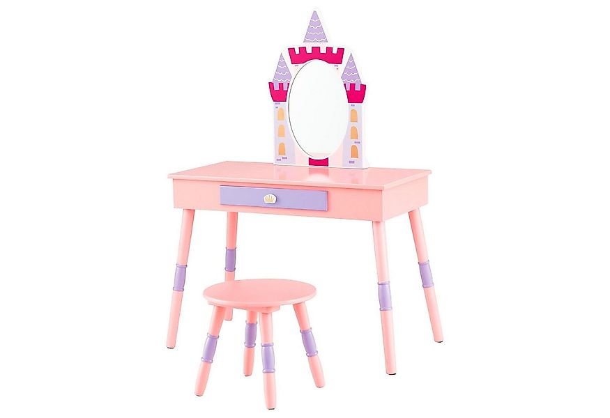 KOMFOTTEU Schminktisch Kinder (Set), mit Spiegel & Hocker günstig online kaufen