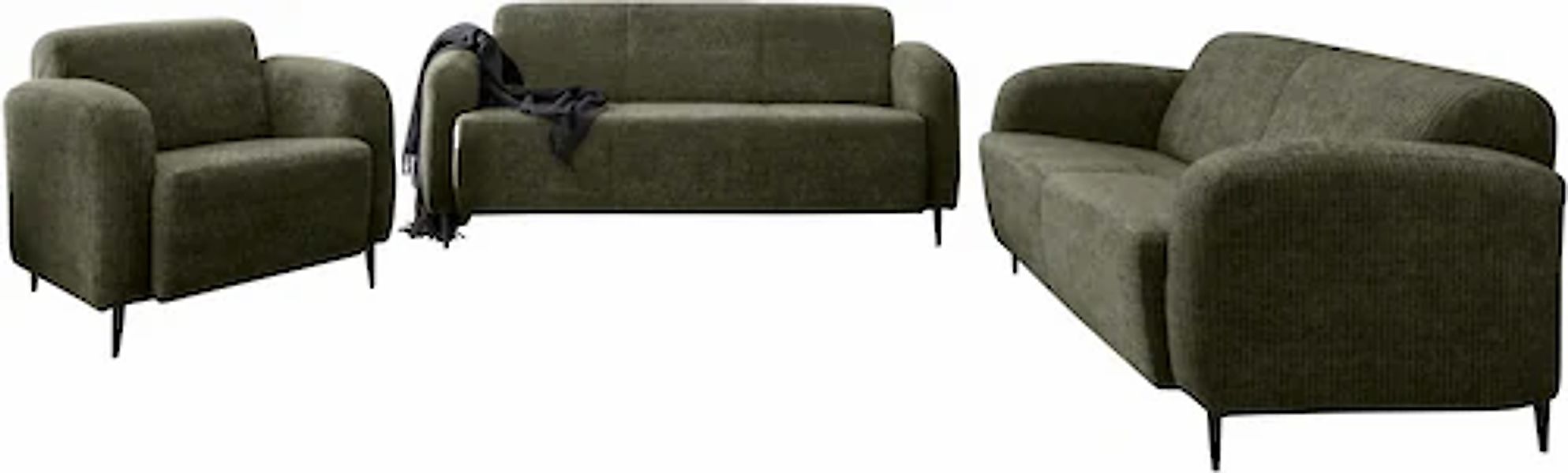 INOSIGN Polstergarnitur »Marone«, (Set, 3 tlg., 3-Sitzer, 2-Sitzer, Sessel) günstig online kaufen