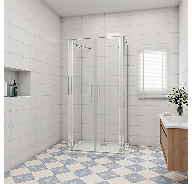 duschspa Komplettdusche U-Form Duschkabine Schwingtür Drehtür Duschtür Dusc günstig online kaufen