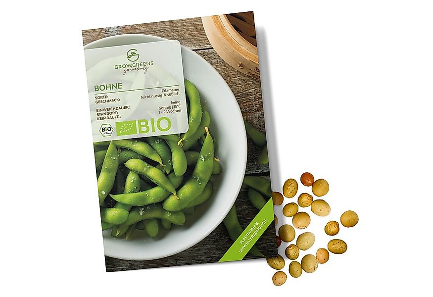 Growgreens Gemüsesamen BIO Bohnen Samen (Edamame) - Saatgut aus biologische günstig online kaufen
