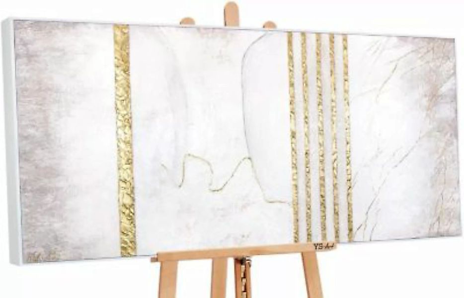 YS-Art™ "Gemälde Acryl ""Goldener Marmor"" handgemalt auf Leinwand" gold Gr günstig online kaufen