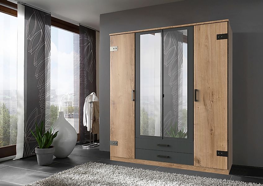Wimex Kleiderschrank "Cork, mit oder ohne Spiegel, rustikaler Look im Indus günstig online kaufen
