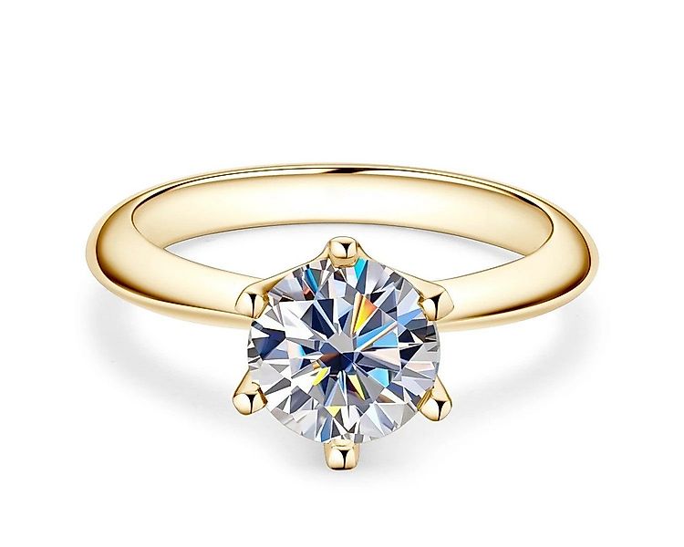 ROUGEMONT Verlobungsring Extravaganter Damenring Moissanit Gold Verlobungsr günstig online kaufen