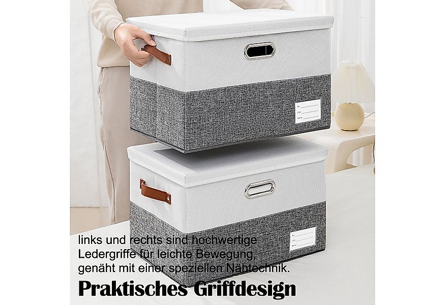 Luckice Aufbewahrungsbox 43*30*30cm Aufbewahrungskorb 40L mit Deckel Groß,G günstig online kaufen